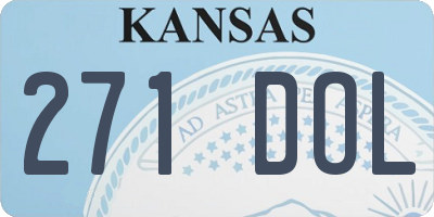 KS license plate 271DOL