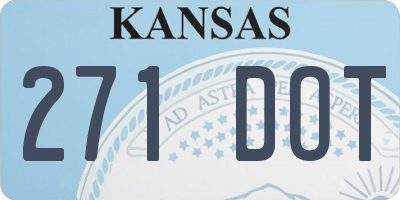 KS license plate 271DOT