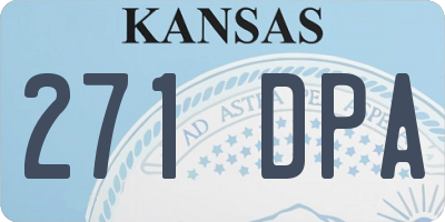 KS license plate 271DPA