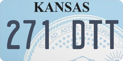 KS license plate 271DTT
