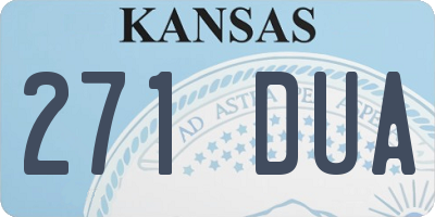 KS license plate 271DUA
