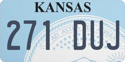 KS license plate 271DUJ
