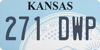KS license plate 271DWP