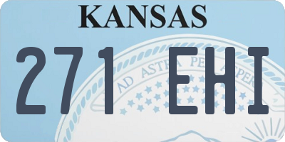 KS license plate 271EHI