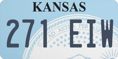 KS license plate 271EIW
