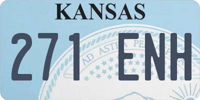 KS license plate 271ENH