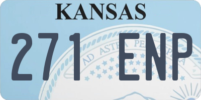 KS license plate 271ENP
