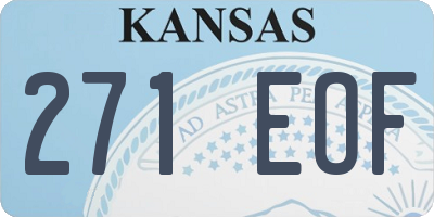 KS license plate 271EOF