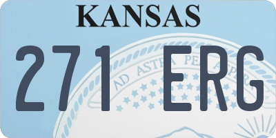 KS license plate 271ERG