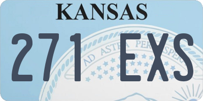 KS license plate 271EXS