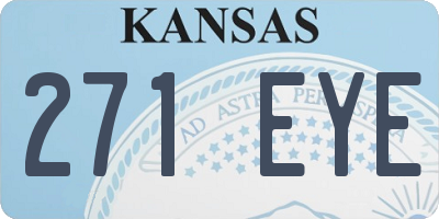 KS license plate 271EYE