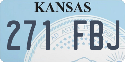 KS license plate 271FBJ