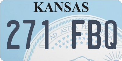 KS license plate 271FBQ