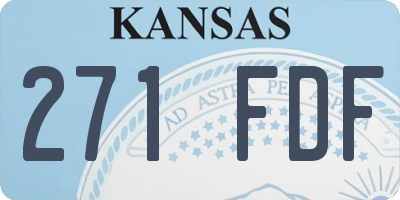 KS license plate 271FDF