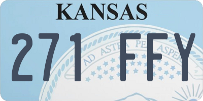 KS license plate 271FFY