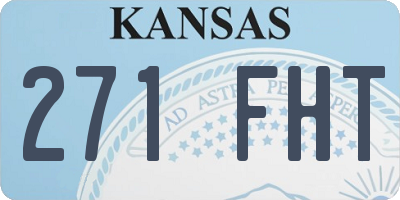 KS license plate 271FHT