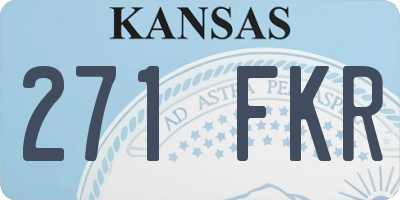 KS license plate 271FKR