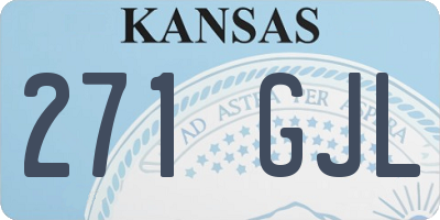 KS license plate 271GJL