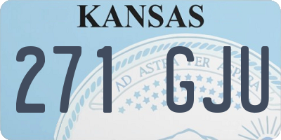KS license plate 271GJU