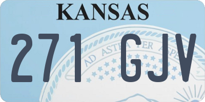 KS license plate 271GJV
