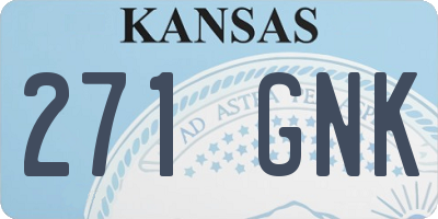 KS license plate 271GNK
