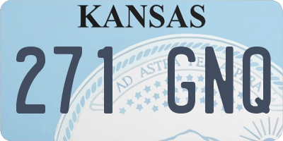KS license plate 271GNQ