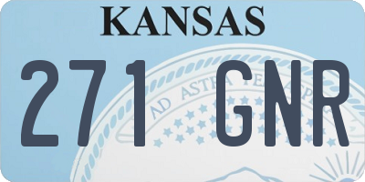 KS license plate 271GNR