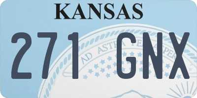 KS license plate 271GNX