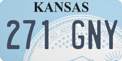 KS license plate 271GNY