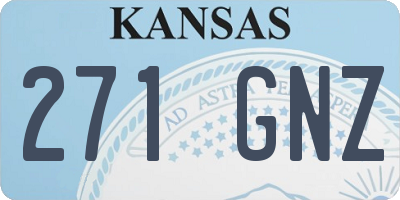 KS license plate 271GNZ