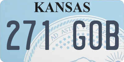 KS license plate 271GOB