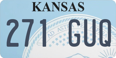 KS license plate 271GUQ