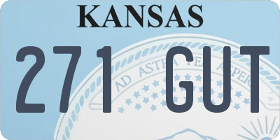 KS license plate 271GUT