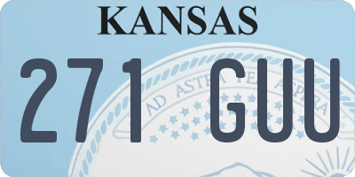 KS license plate 271GUU