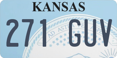 KS license plate 271GUV