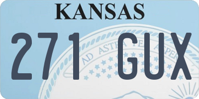 KS license plate 271GUX