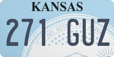 KS license plate 271GUZ