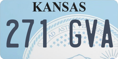 KS license plate 271GVA
