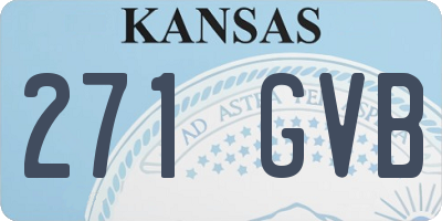 KS license plate 271GVB