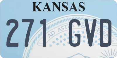 KS license plate 271GVD