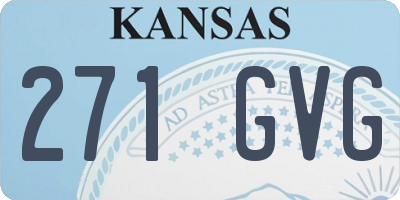 KS license plate 271GVG