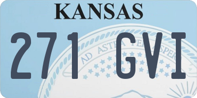 KS license plate 271GVI