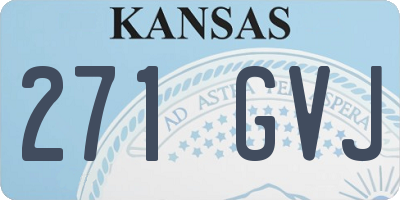 KS license plate 271GVJ