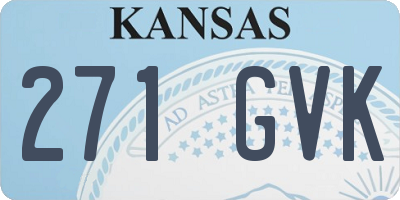 KS license plate 271GVK