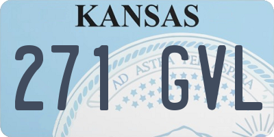 KS license plate 271GVL