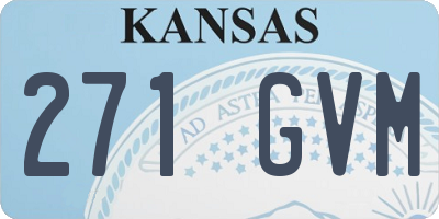 KS license plate 271GVM