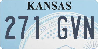 KS license plate 271GVN