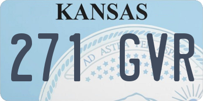 KS license plate 271GVR