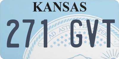 KS license plate 271GVT
