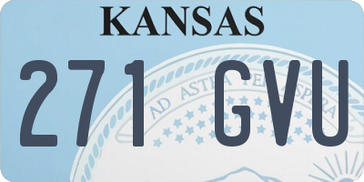 KS license plate 271GVU